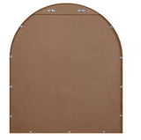 30 in. W x 36 in. H Arched Framed Wall Bathroom Vanity Mirror in Brushed Gold