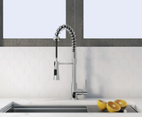 Modern Spring Neck Faucet with Pull-Down Sprayer