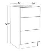 21 in. W x 24 in. D x 34.5 in. H Ready to Assemble Plywood Shaker Drawer Base Kitchen Cabinet in Dove Gray