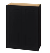 Avondale 30 in. W x 12 in. D x 36 in. H Ready to Assemble Plywood Shaker Wall Kitchen Cabinet in Raven Black
