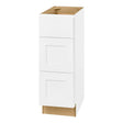 Avondale Shaker Alpine White Ready to Assemble Plywood 12 in Vanity Drawer Base (12in W x 21in D x 34.5in H)