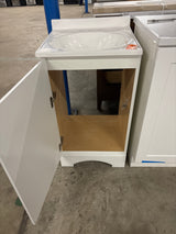 19 in. W x 18 in. D x 34 in. H Single Sink Freestanding Bath Vanity in White with White Cultured Marble Top