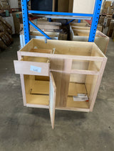 36 in. W x 24 in. D x 34.5 in. H Assembled Blind Corner Base Kitchen Cabinet in Unfinished with Recessed Panel