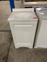 19 in. W x 18 in. D x 34 in. H Single Sink Freestanding Bath Vanity in White with White Cultured Marble Top