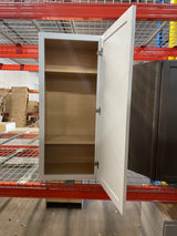 Courtland Polar White Finish Laminate Shaker Stock Assembled Wall Kitchen Cabinet 18 in. x 42 in. x 12 in.