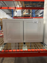 Westfield Feather White Shaker Stock Assembled Wall Kitchen Cabinet (30 in. W x 12 in. D x 18 in. H)