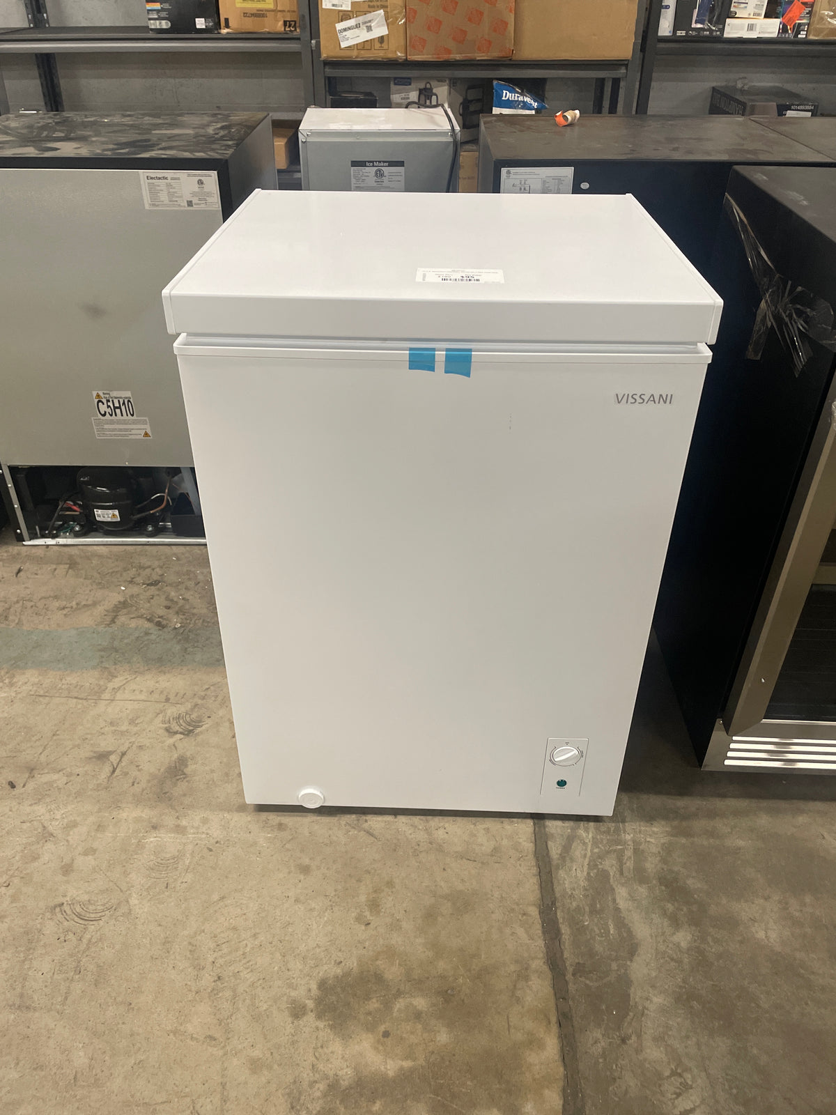 5.0 cu. ft. Manual Defrost Chest Freezer with LED Light in White Garage Ready