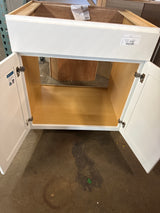 Westfield Feather White Shaker Stock Sink Base Kitchen Cabinet (30 in. W x 23.75 in. D x 35 in. H)