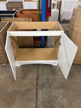 Glacier Bay 37 in. W x 19 in. D x 35 in. H Single Sink Freestanding Bath Vanity in White with White Cultured Marble Top