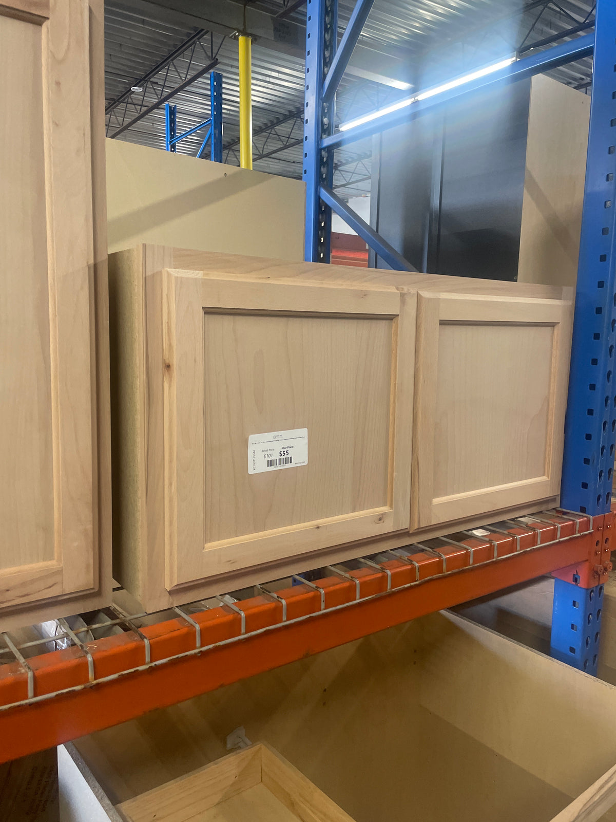 36 in. W x 12 in. D x 18 in. H Assembled Wall Bridge Kitchen Cabinet in Unfinished with Recessed Panel