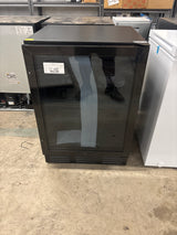 23.5 in. Single Zone 180-Cans Undercounter Freestanding/Built-in Beverage and Wine Cooler in Black, Reversible Door