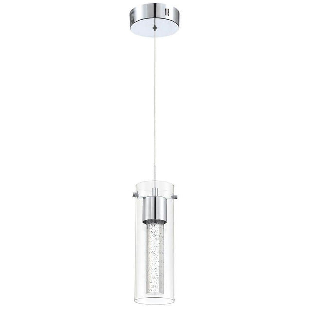 8.5-Watt Integrated LED Chrome Pendant with Crystal Bubble - main