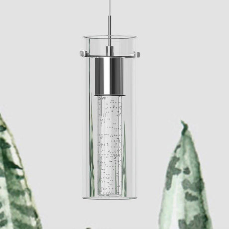 8.5-Watt Integrated LED Chrome Pendant with Crystal Bubble - image 3