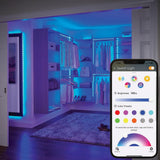 6.5 ft. Smart RGWBIC Dynamic Color Changing Dimmable Plug-In LED Strip Light Powered by Hubspace