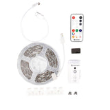 16.4 ft. RGBW Color Changing Dimmable Rechargeable Battery Operated LED White Strip Light with