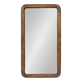 Medium Rectangle Walnut Brown Classic Mirror (31.5 in. H x 16.73 in. W)