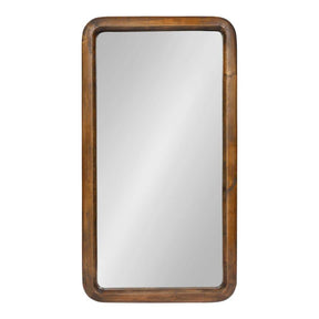 Medium Rectangle Walnut Brown Classic Mirror (31.5 in. H x 16.73 in. W)