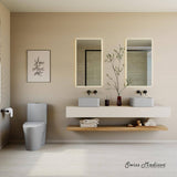 St. Tropez 1-piece 1.1/1.6 GPF Dual Flush Vortex Elongated Toilet in. Matte Grey Seat Included