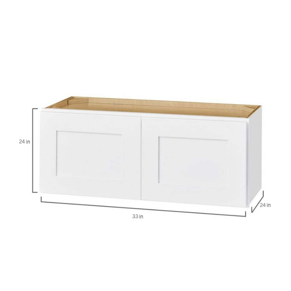 Avondale 33 in. W x 24 in. D x 24 in. H Ready to Assemble Plywood Shaker Wall Bridge Kitchen Cabinet