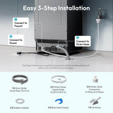 17.5 in. 100 lbs./24 H. Freestanding/Undercounter Commercial Ice Maker in Stainless Steel, Full Size