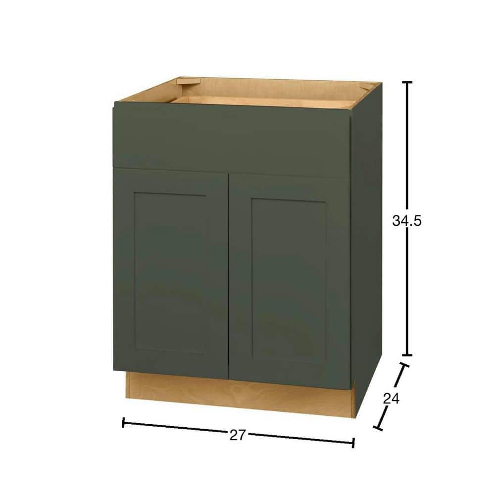 Avondale 27 in. W x 24 in. D x 34.5 in. H Ready to Assemble Plywood Shaker Base Kitchen Cabinet in F