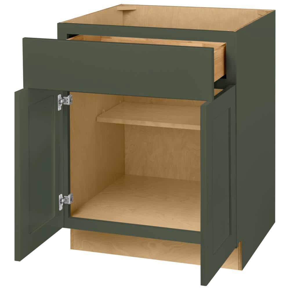 Avondale 27 in. W x 24 in. D x 34.5 in. H Ready to Assemble Plywood Shaker Base Kitchen Cabinet in F