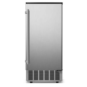 15 in. 80 lbs./24h Half Size Cube Freestanding/Built-In Ice Maker Machine in Stainless Steel With 25