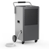 230 pt. 8,500 sq.ft. Bucketless Commercial Dehumidifier for Basement in Gray, Drain Hose,10%-95%RH A
