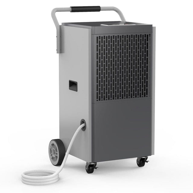 230 pt. 8,500 sq.ft. Bucketless Commercial Dehumidifier for Basement in Gray, Drain Hose,10%-95%RH A
