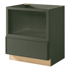 Leyton 30 in. W x 24 in D x 34.5 in H Ready to Assemble Plywood Slim Shaker Microwave Base Kitchen C
