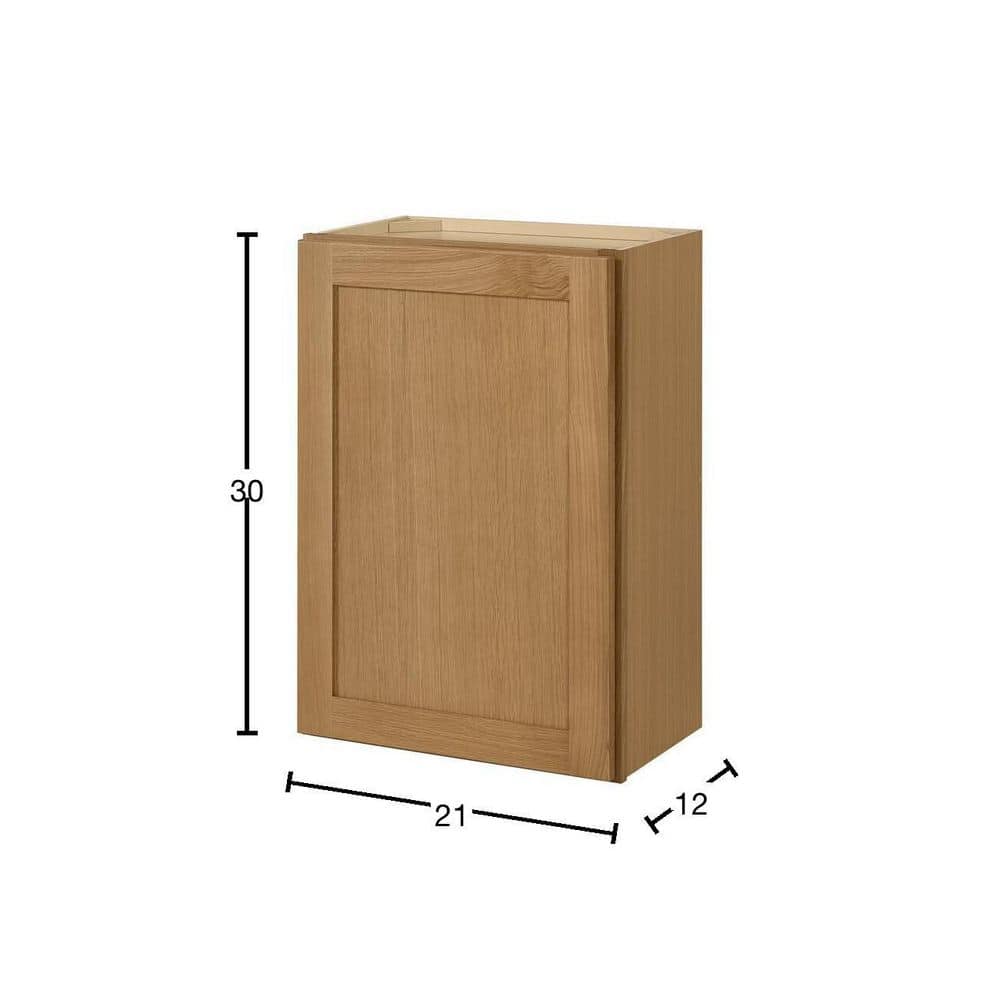 Avondale 21 in. W x 12 in. D x 30 in. H Ready to Assemble Plywood Shaker Wall Kitchen Cabinet in