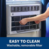 18,300 BTU 230/208-Volt Window Air Conditioner Cools 1000 sq. ft. with Wi-Fi and Remote in White