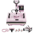 Heat Press Machine 12 x 15 in. 8 in 1 with 30 oz. Tumbler Press T-Shirts Pink
