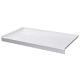 60 in. x 36 in. Acrylic Single Threshold Shower Pan Alcove Floor Rectangular Shower Base with Left D