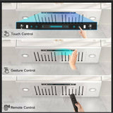 36 in. 900 CFM Convertible Insert Range Hood in Stainless Steel with Gesture, Touch and Remote Contr