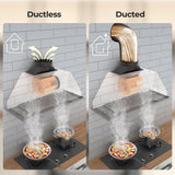 36 in. 900 CFM Convertible Insert Range Hood in Stainless Steel with Gesture, Touch and Remote Contr