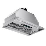 42 in. 900 CFM Convertible Insert Range Hood in 1.0mm Stainless Steel with LCD Gesture Control