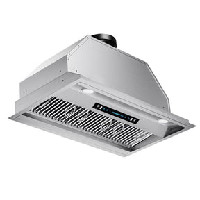 42 in. 900 CFM Convertible Insert Range Hood in 1.0mm Stainless Steel with LCD Gesture Control