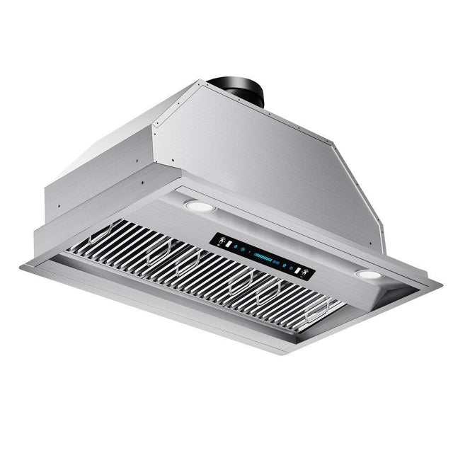 42 in. 900 CFM Convertible Insert Range Hood in 1.0mm Stainless Steel with LCD Gesture Control