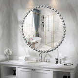 36 in. W x 36 in. H Silver Round Metal Frame Classic Decorative Mirror/Wall Mirror