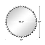 36 in. W x 36 in. H Silver Round Metal Frame Classic Decorative Mirror/Wall Mirror