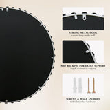 36 in. W x 36 in. H Silver Round Metal Frame Classic Decorative Mirror/Wall Mirror