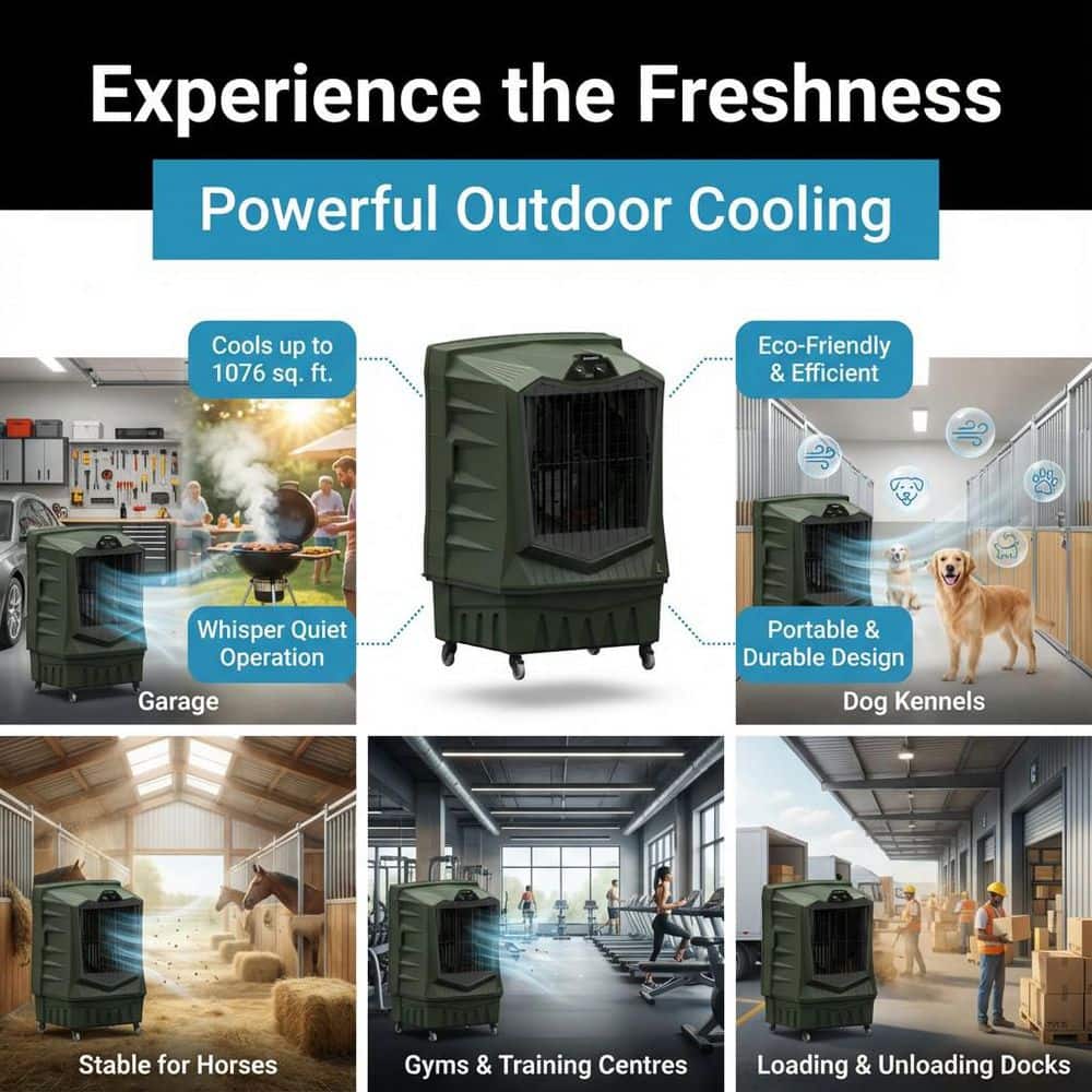 Air Force 100 5900 CFM 3-Speed Portable Evaporative Cooler for 1900 sq. ft.