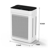 3000 sq. ft. White HEPA Personal Room Air Purifier with Smart Controls and Whisper-Quiet, Air Qualit