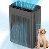3000 sq. ft. Gray Whole House HEPA Air Purifier with Smart Controls and Whisper-Quiet, Air Quality M