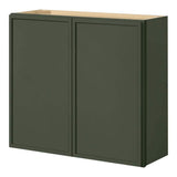 Leyton 33 in. W x 12 in. D x 30 in. H Ready to Assemble Plywood Shaker Wall Kitchen Cabinet in Fern 