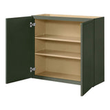 Leyton 33 in. W x 12 in. D x 30 in. H Ready to Assemble Plywood Shaker Wall Kitchen Cabinet in Fern 