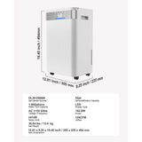 52 pt. 3000 sq. ft. Dehumidifier, Bucketless Commercial Dehumidifier in. White with Smart Humidity C