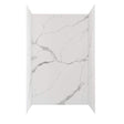 48 in. x 34 in. x 78 in. 4-Piece Glue-Up Alcove Shower Wall Surround in Calacatta White Marble