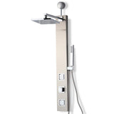 39 in. 2-Jetted Shower with Heavy Rain Showerhead and Spray Wand, Full Body Shower System in Brushed